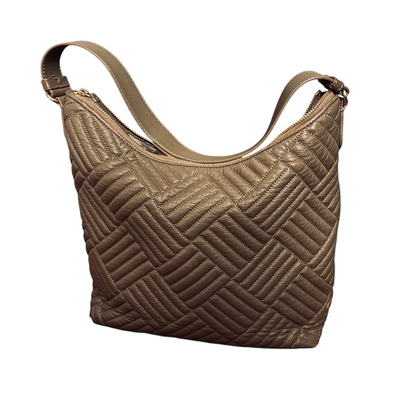 Cole Haan Handbags - Cole Haan Elegant Quilted Hobo Bag in Tan!